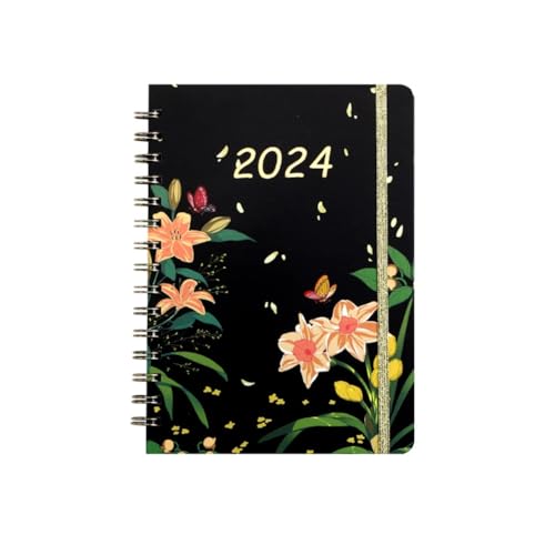 Tdkjfoutr 2024-Planer, Wochen- und Monatsplaner 2024, Spiralbindung mit Registern, Januar – Dezember 2024, 15,5 X 21,5 cm C von Tdkjfoutr