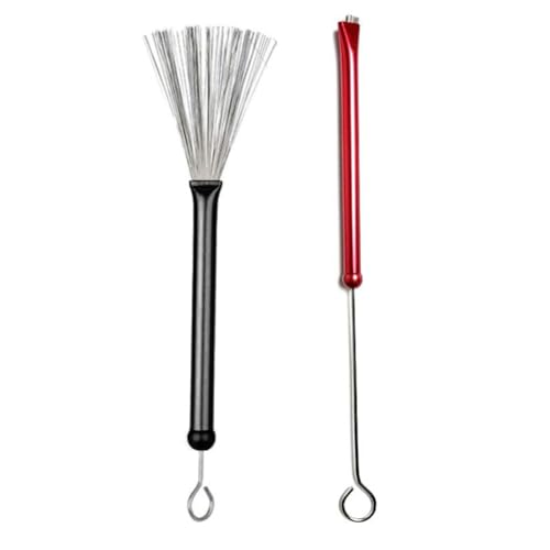 Tdkjfoutr 2er-Pack Percussion-Bürsten, Professionelle Drahtbürsten, Jazz-Drum-Bürsten, Percussion-Drum-Bürsten Tdkjfoutr 2er-Pack Percussion-Bürsten, Professionelle Drahtbürsten, Jazz-Drum-Bürsten, Percussion-Drum-Bürsten von Tdkjfoutr