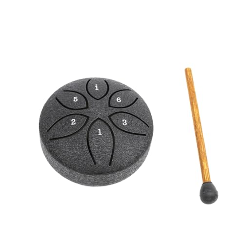 Tdkjfoutr 3 6-Ton Steel Tongue Drum Mini Hand Pan Drums mit Drumsticks Percussion Musikinstrumente Trommel Schwarz Tdkjfoutr 3 6-Ton Steel Tongue Drum Mini Hand Pan Drums mit Drumsticks Percussion Musikinstrumente Trommel Schwarz von Tdkjfoutr