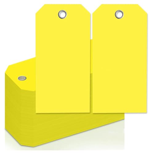 Tdkjfoutr 4 3/4 X 2 3/8 Neon-Versandanhänger, Robuste Hängeanhänger mit Verstärkten Löchern, Beschreibbare Gepäckanhänger, Langlebig, Einfach zu Verwenden B von Tdkjfoutr