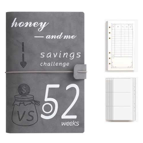 Tdkjfoutr 52 Wochen Budget Binder Planer Bargeld Umschläge für Paare Herausforderung zum Geldsparen Bargeld Einzahlung Organizer Imitation A Tdkjfoutr 52 Wochen Budget Binder Planer Bargeld Umschläge für Paare Herausforderung zum Geldsparen Bargeld Einzahlung Organizer Imitation A von Tdkjfoutr