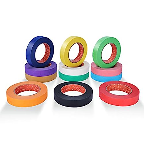 Tdkjfoutr Farbiges Abdeckband, Große Menge Farbiges Klebeband, Mehrfarbiges Bastelband in Regenbogenfarben, 1, 980 Fuß X 1 in 12 Farben, Passend für Kinder von Tdkjfoutr