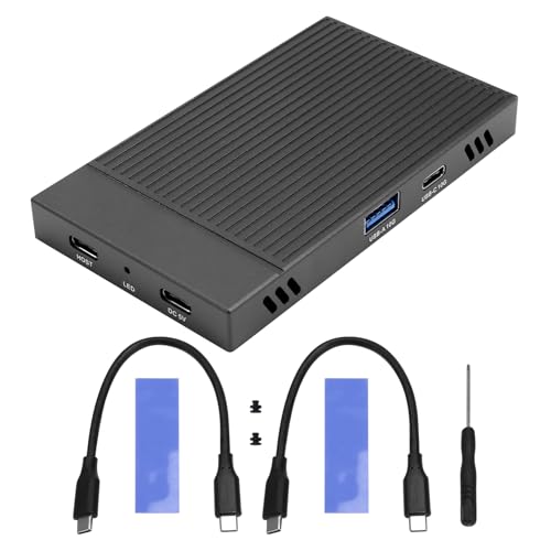 Tdkjfoutr HDD-Gehäuse M.2 NVMe Dual Bay HDD-Gehäuse Gen2 10Gbps HUB Dockingstation HDD-Zubehör von Tdkjfoutr