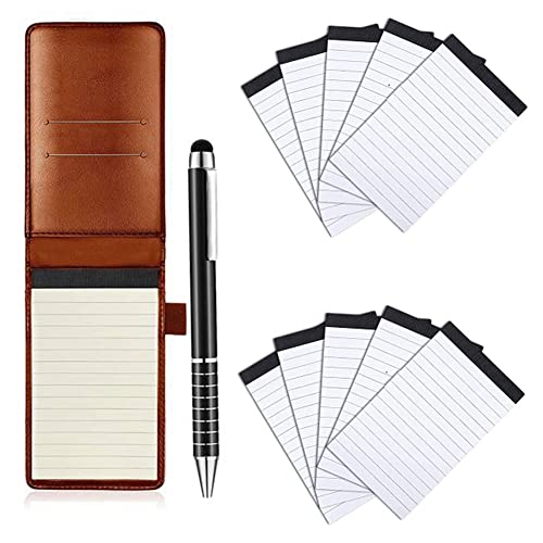 Tdkjfoutr Notizblock Set 3,5 X 5,5 Mini Notizbuch Mini NotizblöCke mit Stift und 10 Minen für GeschäFtsleute und Studenten, von Tdkjfoutr