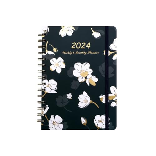 Tdkjfoutr Planer 2024, Wochen- und Monatsplaner 2024, Spiralbindung mit Registern, Januar – Dezember 2024, 15,5 X 21,5 cm A von Tdkjfoutr