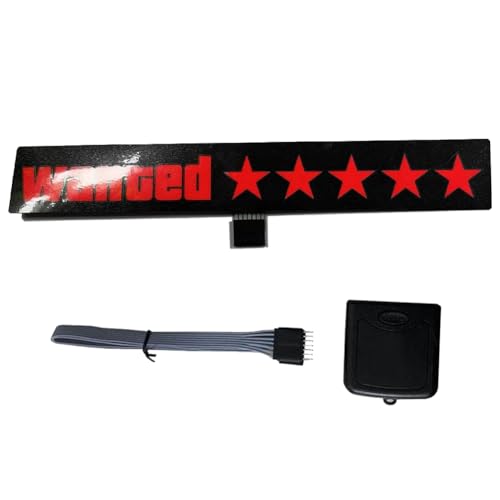 Tdkjfoutr Windschutzscheiben-Elektrik 5Stars Wanted Auto-LED-Fensteraufkleber, Rot Leuchtend, für JDM Glow Panel Dekorationszubehör von Tdkjfoutr