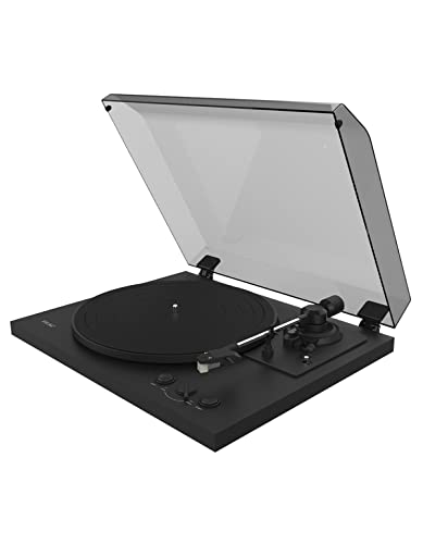 Teac TN-175 Vollautomatik HiFi Plattenspieler (Riemenantrieb, 33/45 U/min, integrierter Phono-Vorverstärker, AT3600L MM-System, High-Density MDF-Gehäuse) Schwarz von Teac