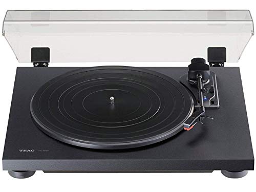 Teac TN-180BT(B) Hifi Plattenspieler mit Bluetooth Sender für Lautsprecher und Kopfhörer (Riemenantrieb, 33/45/78 U/min, integrierter Phono-Vorverstärker, High-Density MDF-Gehäuse), Schwarz von Teac