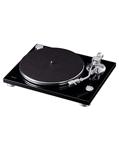 Teac TN-3B Plattenspieler mit Riemenantrieb (MM-Phono-EQ-Verstärker integriert, digitaler USB Ausgang, SAEC Tonarm, 33 & 45 RPM Geschwindigkeit), Schwarz von Teac