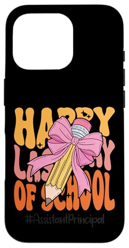 Assistent Principal Happy Last Day of School Kokette Schleife Hülle für iPhone 16 Pro Assistent Principal Happy Last Day of School Kokette Schleife Hülle für iPhone 16 Pro von Teacher Pencil Design Apparel Co.