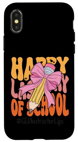 GED Instructor Happy Last Day of School Coquette Bow Bleistift Hülle für iPhone X/XS GED Instructor Happy Last Day of School Coquette Bow Bleistift Hülle für iPhone X/XS von Teacher Pencil Design Apparel Co.