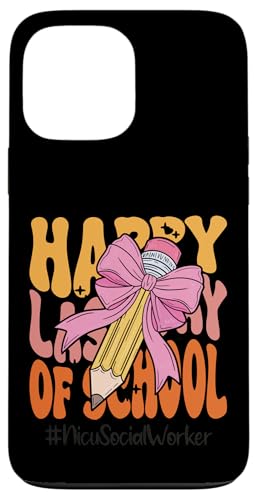 Nicu Sozialarbeiter Happy Last Day of School Kokette Bogen Hülle für iPhone 13 Pro Max Nicu Sozialarbeiter Happy Last Day of School Kokette Bogen Hülle für iPhone 13 Pro Max von Teacher Pencil Design Apparel Co.