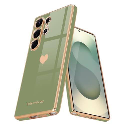 Teageo Kompatibel mit Samsung Galaxy S25 Ultra Hülle, Süße Mädchen Handyhülle Luxuriös Galvanisierte Glitzer Weich TPU Kameraschutz Kratzfest Stoßfest Schutzhülle für Samsung S25 Ultra, Lichtgrün Teageo Kompatibel mit Samsung Galaxy S25 Ultra Hülle, Süße Mädchen Handyhülle Luxuriös Galvanisierte Glitzer Weich TPU Kameraschutz Kratzfest Stoßfest Schutzhülle für Samsung S25 Ultra, Lichtgrün von Teageo