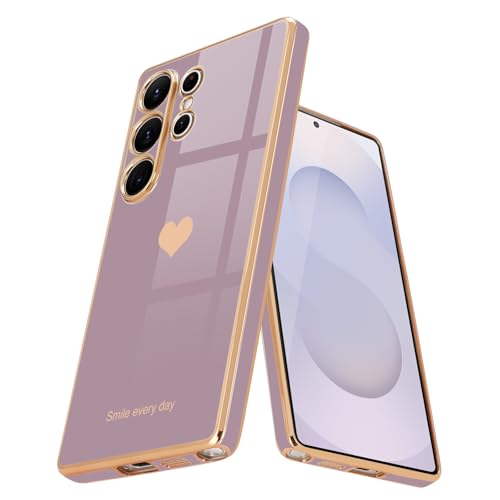 Teageo Kompatibel mit Samsung Galaxy S25 Ultra Hülle, Süße Mädchen Handyhülle Luxuriös Galvanisierte Glitzer Weich TPU Kameraschutz Kratzfest Stoßfest Schutzhülle für Samsung S25 Ultra, Sakura Lila Teageo Kompatibel mit Samsung Galaxy S25 Ultra Hülle, Süße Mädchen Handyhülle Luxuriös Galvanisierte Glitzer Weich TPU Kameraschutz Kratzfest Stoßfest Schutzhülle für Samsung S25 Ultra, Sakura Lila von Teageo