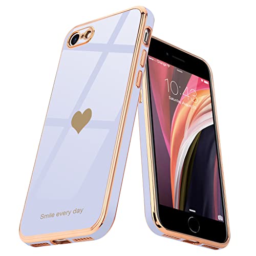 Teageo Kompatibel mit iPhone 7 iPhone 8 iPhone SE2020/2022 Hülle, Süße Herz Mädchen Handyhülle Luxuriös Galvanisierte Weich TPU Kameraschutz Kratzfest Schutzhülle für iPhone 7/8/SE2020/2022, Lila Teageo Kompatibel mit iPhone 7 iPhone 8 iPhone SE2020/2022 Hülle, Süße Herz Mädchen Handyhülle Luxuriös Galvanisierte Weich TPU Kameraschutz Kratzfest Schutzhülle für iPhone 7/8/SE2020/2022, Lila von Teageo