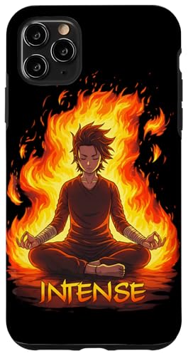 Anime-Boy Intensives Feuer Meditation Zen Geschenk Otaku Mann Hülle für iPhone 11 Pro Max von Team Zeta