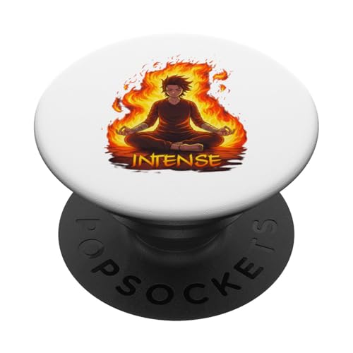 Anime-Boy Intensives Feuer Meditation Zen Geschenk Otaku Mann PopSockets Klebender PopGrip Anime-Boy Intensives Feuer Meditation Zen Geschenk Otaku Mann PopSockets Klebender PopGrip von Team Zeta