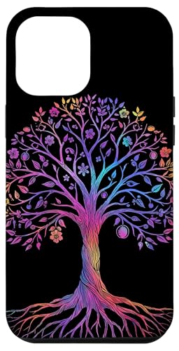 Baum Leben Regenbogen Spirituell Frieden Meditation Geschenk Zen Hülle für iPhone 12 Pro Max von Team Zeta