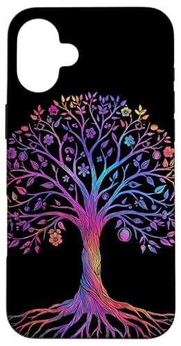 Baum Leben Regenbogen Spirituell Frieden Meditation Geschenk Zen Hülle für iPhone 16 Plus von Team Zeta