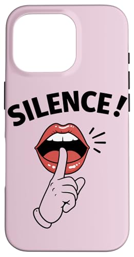 Design Lippen Shhh Stille Pop Art Mysterium Chic Frau Hülle für iPhone 16 Pro von Team Zeta