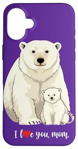 Eisbär und sein Baby Ich liebe dich Mama Familie Liebe Mutter Hülle für iPhone 16 Plus Eisbär und sein Baby Ich liebe dich Mama Familie Liebe Mutter Hülle für iPhone 16 Plus von Team Zeta