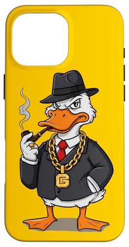 Ente Gangster Pfeife Lustig Chief Tier Lustig Humor Hülle für iPhone 16 Pro Max Ente Gangster Pfeife Lustig Chief Tier Lustig Humor Hülle für iPhone 16 Pro Max von Team Zeta