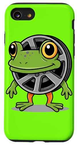 Frosch mit pneumatischem Rad – kreativer Tierhumor Original Hülle für iPhone SE (2020) / 7 / 8 von Team Zeta