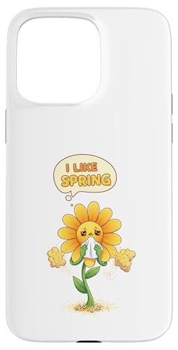 Frühlingsblume Kawaii mit Spruch Ich mag den Frühling Hülle für iPhone 15 Pro Max von Team Zeta