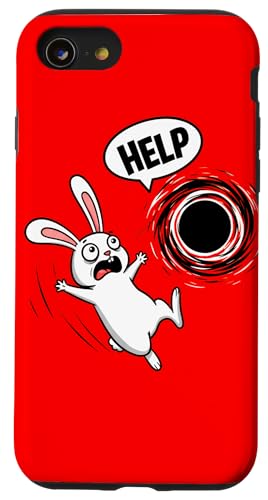 Hase im Schwarzen Loch – Weltraumstimmung Wissenschaft Tiere Hülle für iPhone SE (2020) / 7 / 8 von Team Zeta