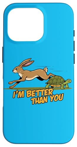 Hase vs. Schildkröte - Wettbewerb Geschwindigkeit Rivalität Humor Hülle für iPhone 16 Pro Hase vs. Schildkröte - Wettbewerb Geschwindigkeit Rivalität Humor Hülle für iPhone 16 Pro von Team Zeta
