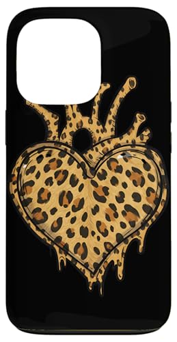 Herz mit Leopardenmuster, wilder und liebevoller Stil Hülle für iPhone 13 Pro von Team Zeta
