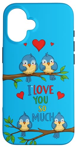 Ich liebe dich vieler Vögel Zweig Baum Liebe Geschenk Paar Hülle für iPhone 16 von Team Zeta