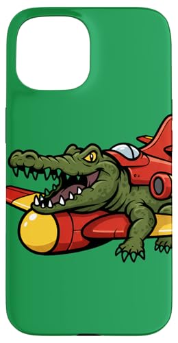 Krokodil im Flugzeug Bomber – Tiere Luftfahrt Humor Meme Hülle für iPhone 15 Krokodil im Flugzeug Bomber – Tiere Luftfahrt Humor Meme Hülle für iPhone 15 von Team Zeta