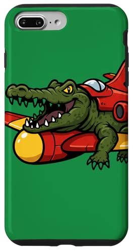 Krokodil im Flugzeug Bomber – Tiere Luftfahrt Humor Meme Hülle für iPhone 7 Plus/8 Plus Krokodil im Flugzeug Bomber – Tiere Luftfahrt Humor Meme Hülle für iPhone 7 Plus/8 Plus von Team Zeta