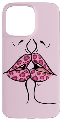 Liebe LGBT Stolz LGTBI+ Frauen Kuss mit rosa Lippen Hülle für iPhone 15 Pro Max von Team Zeta