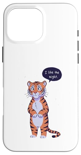 Lustiger gruseliger Tiger Nachtfan Ironie Felina Hülle für iPhone 16 Pro Max von Team Zeta