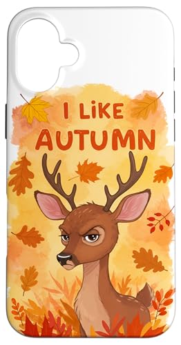 Lustiger mürrischer Hirsch Ich liebe den Herbst Humor Natur Hülle für iPhone 16 Plus Lustiger mürrischer Hirsch Ich liebe den Herbst Humor Natur Hülle für iPhone 16 Plus von Team Zeta