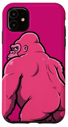 Lustiger rosa Gorilla - Humor Tier illustriert Original Kunst Hülle für iPhone 11 Lustiger rosa Gorilla - Humor Tier illustriert Original Kunst Hülle für iPhone 11 von Team Zeta