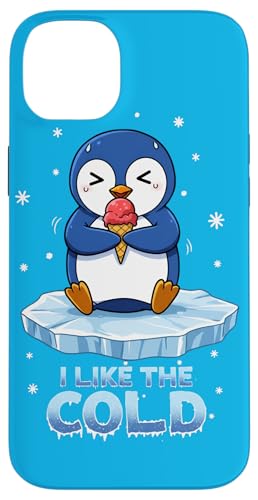 Pinguin isst Kawaii-Eiscreme für den Winter, kalt, süß Hülle für iPhone 14 Plus von Team Zeta