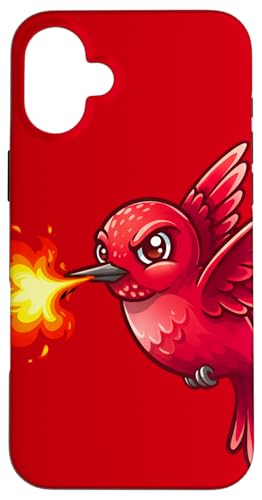 Roter Feuervogel - Legendärer Vogel Flammen Fantasie Kunst Hülle für iPhone 16 Plus von Team Zeta