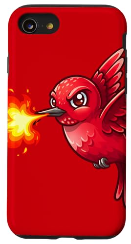 Roter Feuervogel - Legendärer Vogel Flammen Fantasie Kunst Hülle für iPhone SE (2020) / 7 / 8 von Team Zeta