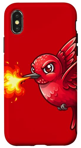 Roter Feuervogel - Legendärer Vogel Flammen Fantasie Kunst Hülle für iPhone X/XS von Team Zeta