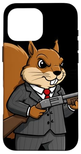 Schickes Eichhörnchen mit Schrotflinten - Lustiges Tierhumor Hülle für iPhone 16 Pro Max von Team Zeta