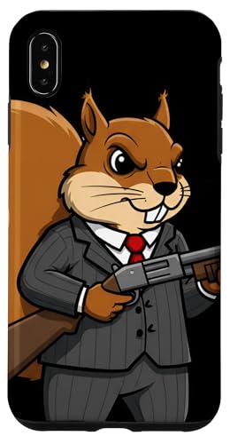 Schickes Eichhörnchen mit Schrotflinten - Lustiges Tierhumor Hülle für iPhone XS Max von Team Zeta