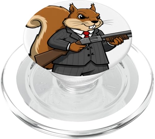 Schickes Eichhörnchen mit Schrotflinten - Lustiges Tierhumor PopSockets PopGrip für MagSafe Schickes Eichhörnchen mit Schrotflinten - Lustiges Tierhumor PopSockets PopGrip für MagSafe von Team Zeta