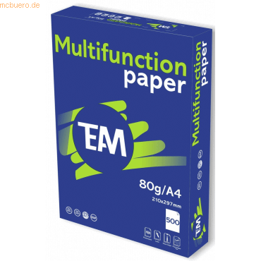 5 x Team Kopierpapier Team multifunction weiß 80g/qm A4 VE=500 Blatt 5 x Team Kopierpapier Team multifunction weiß 80g/qm A4 VE=500 Blatt von Team