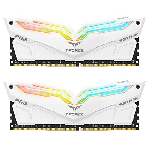 TEAMGROUP Team T-Force Night Hawk RGB DDR4 Gaming Arbeitsspeicher 2x8GB 3600Mhz 288pin DIMM weiß TEAMGROUP Team T-Force Night Hawk RGB DDR4 Gaming Arbeitsspeicher 2x8GB 3600Mhz 288pin DIMM weiß von Team