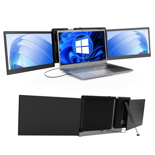 Teamgee 12’’Laptop Monitor Erweiterung, EIN Kabelanschluss für Windows Laptops mit 13"-16,5" Bildschirme, Fhd 1080p Display, von Teamgee