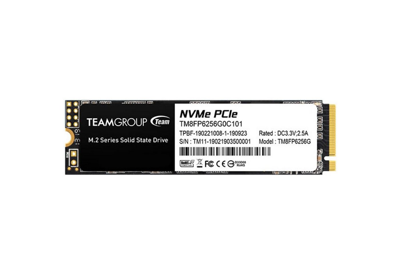 Teamgroup Team Group MP33 256 GB, SSD, (PCIe 3.0 x4, NVMe SSD-Festplatte (256 GB) 2.5" von Teamgroup
