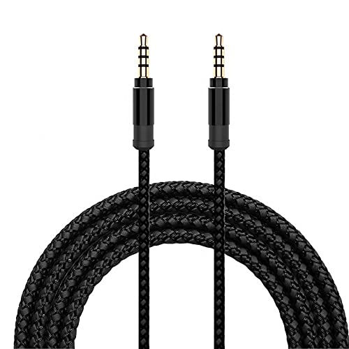 Tec-Digi 3,5 mm AUX-Audiokabel, 3,5 mm Klinkenstecker auf Stecker, vergoldet, Stereo-AUX-Kabel, Baumwollgeflecht, externes Kabel für Autoradios, Smartphone, Lautsprecher, Kopfhörer (1,5 m) von Tec-Digi